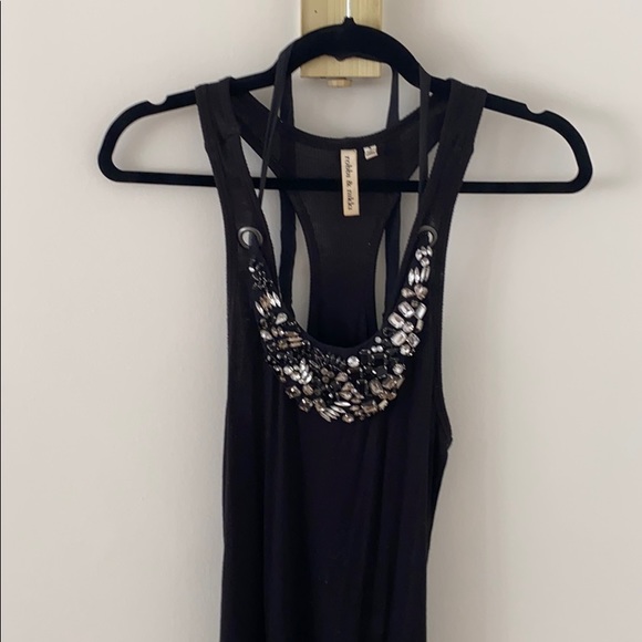 Robbi & Nikki black jeweled tank top - Picture 5 of 12